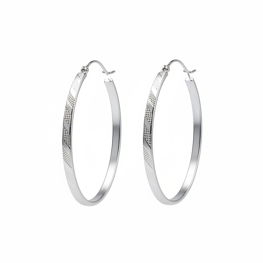 Stainless Steel Silver Hoop Earrings
